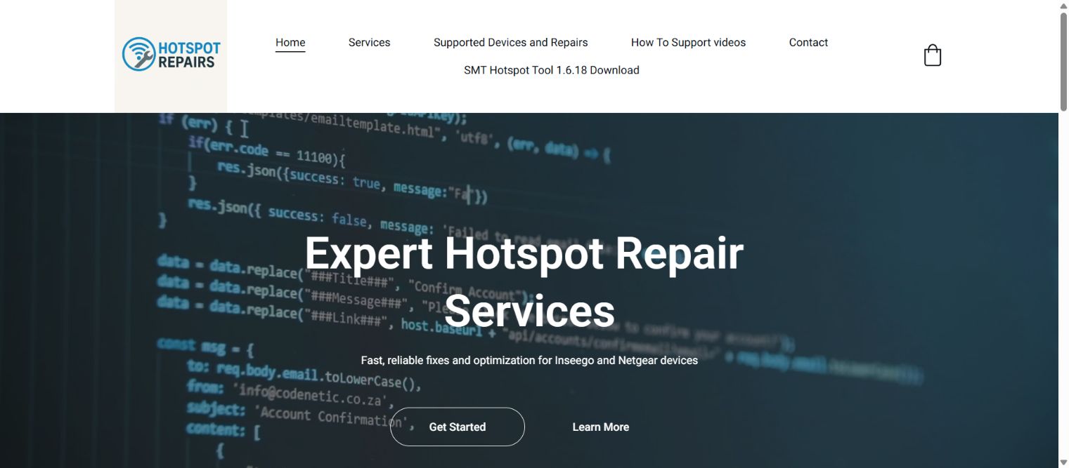 Example professionally designed Growth Website